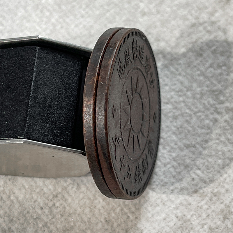 Chocolate-Coated Red Copper Coin from Gansu Mint, 50 Cents, 38mm, Old-Style Appreciation and Collection Copper Coin