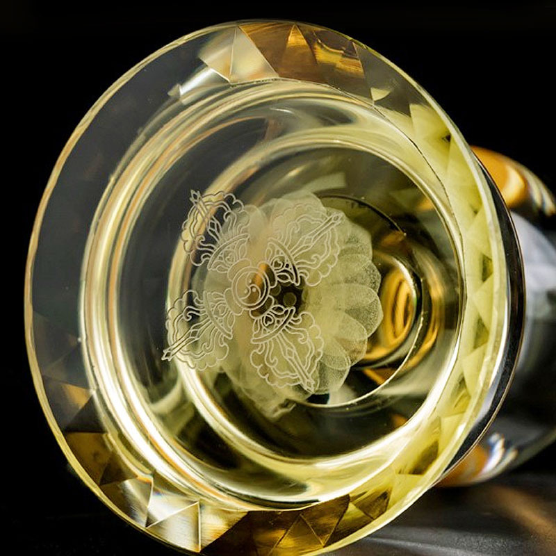 Factory wholesale crystal stupa stupa large Xizang pagoda ornaments 19cm tantric Bodhi Tower pure copper