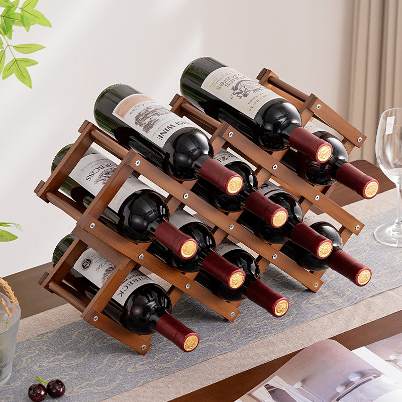 Desktop Wine Rack Living Room Wine Cabinet Ornaments Inclined Multi-Layer Household Wine Cabinet Rack Storage Rack Simple Wine Rack
