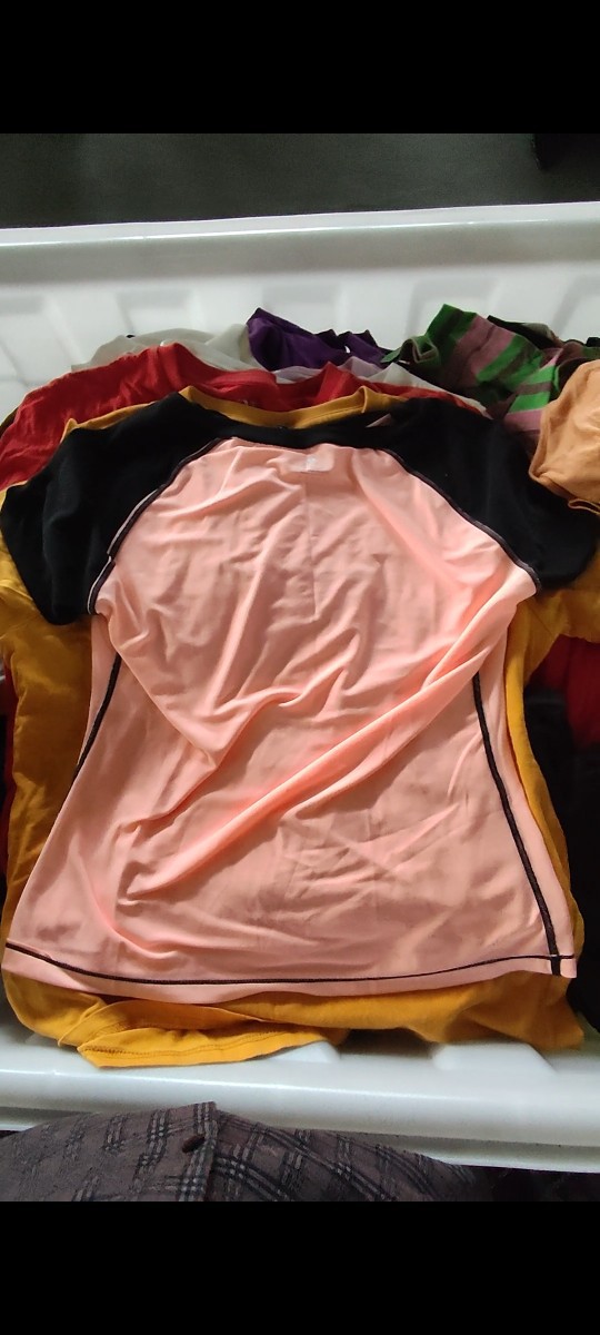 Second-Hand Clothes Old Export Africa Southeast Asia Women's Short T-Shirt Retro Simple Large Size Short-Sleeved Women's Summer Short-Sleeved T-Shirt Women