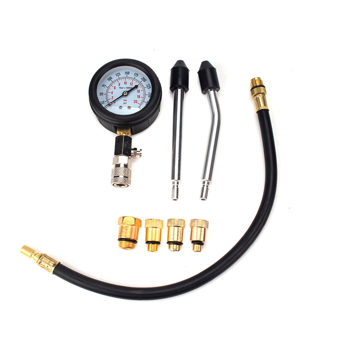 Automobile motorcycle multi-function cylinder pressure gauge gasoline pressure detection gauge cylinder pressure gauge special for auto repair suit