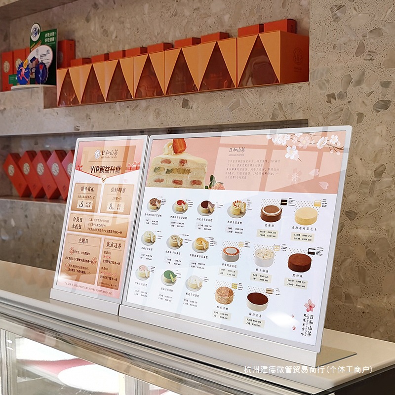 A4 магнитная металлическая карточка, меню для магазина молочного чая, дизайн и производство карточки заказа из нержавеющей стали A3