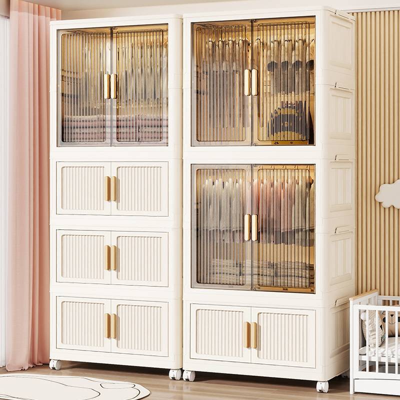 Детский гардероб без установки, шкаф для хранения детской одежды, многоуровневый пластиковый шкаф