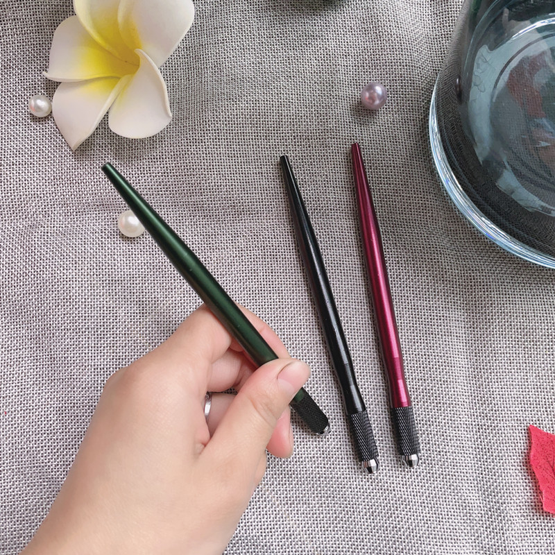 Free marking logo semi-permanent tattoo manual pen dual-purpose fog eyebrow line eyebrow knife holder cross waist