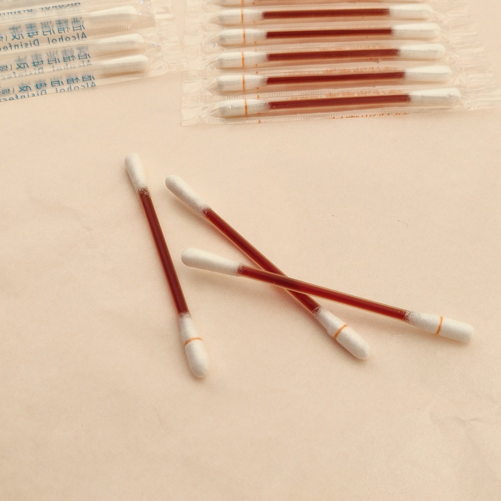 Portable Disposable Individually Packaged Iodine Swabs, Large Capacity Double-Ended Alcohol Swabs for Sterilization and Disinfection