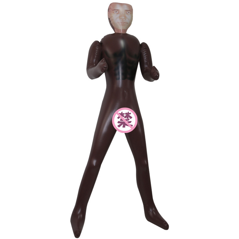 Jun's Inflatable Doll Female Sex Toy Painting Skin Macho Men's Inflatable Doll Male Black Skin Male Pvc