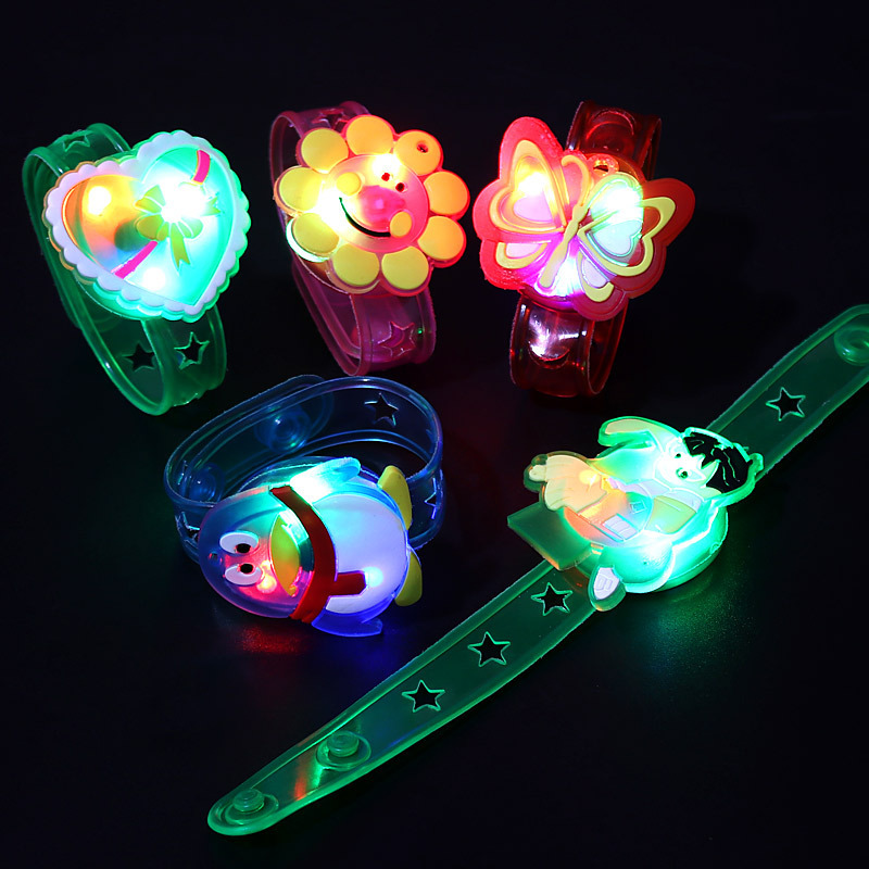 Luminous Bracelet Cartoon Creative Watch Flash Wrist Strap Luminous Kidsren's Gift Toys Street Stall Supply Wholesale