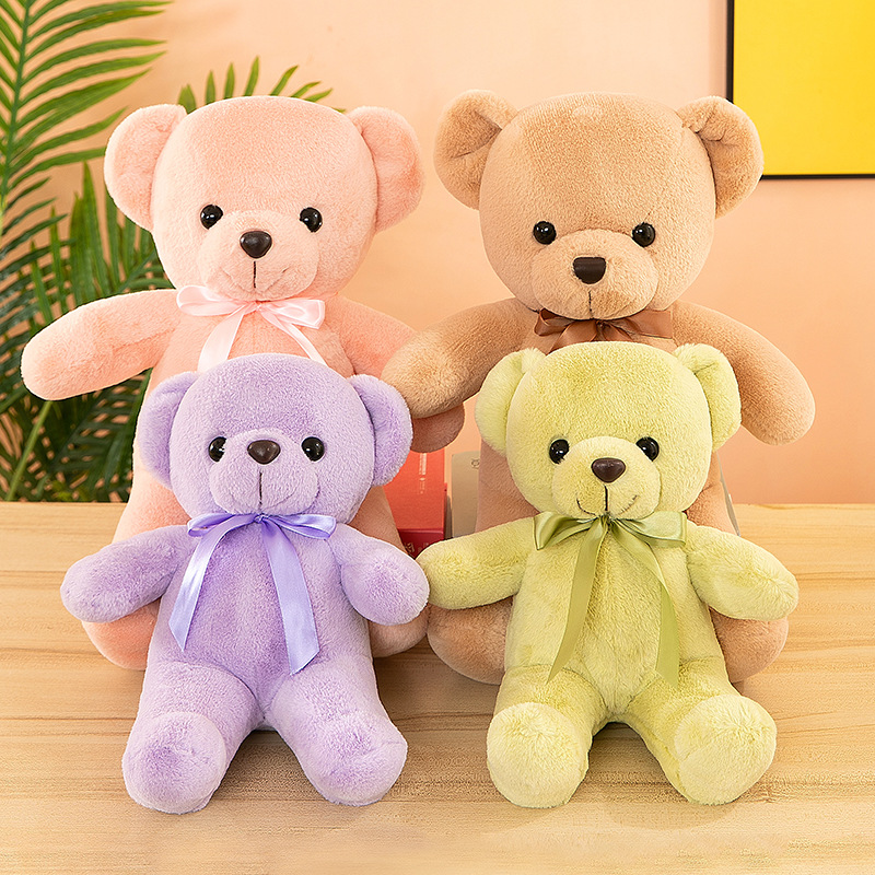 Новая цветная плюшевая игрушка-медведь с бабочкой, детская кукла, подарок на день рождения, оптовая продажа