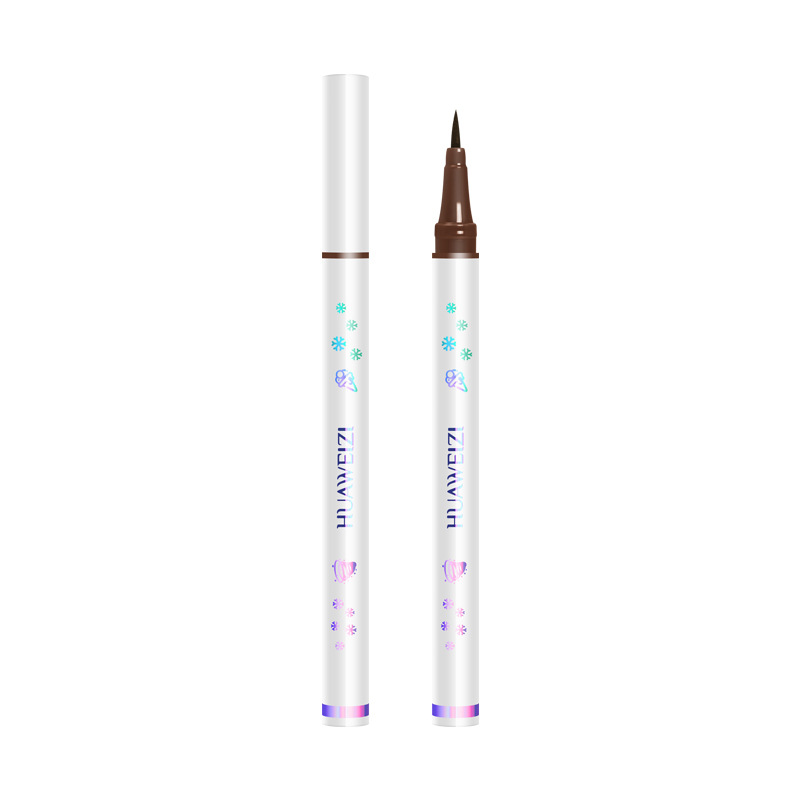 Flower micro white eye liquid line pen waterproof oil non-blooming lying silkworm pen wholesale very fine color brown eyeliner