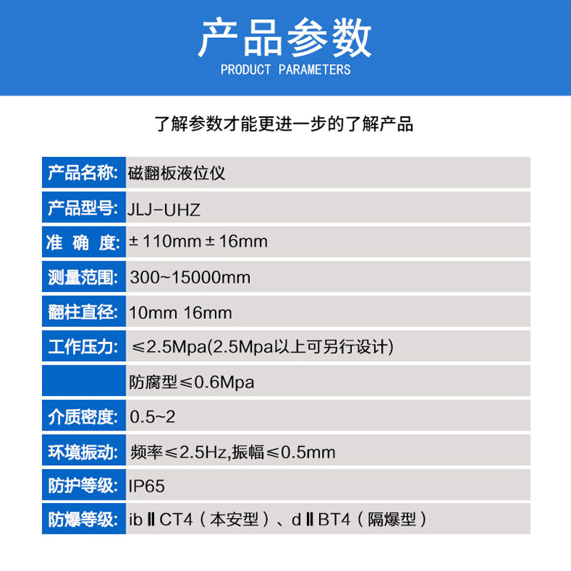 Magnetic Flap Liquid Level Gauge Side-Mounted Top-Mounted High Temperature Anti-Corrosion with Remote Transmission Stainless Steel Magnetic Flap Water Level Gauge Golden Blue Whale