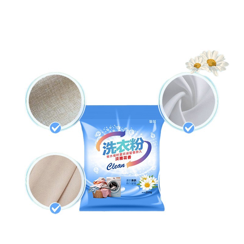 Manufacturer Wholesale 245g Small Bag Laundry Detergent Factory Direct Supply Small Bag Laundry Detergent Wholesale Event Gift Welfare