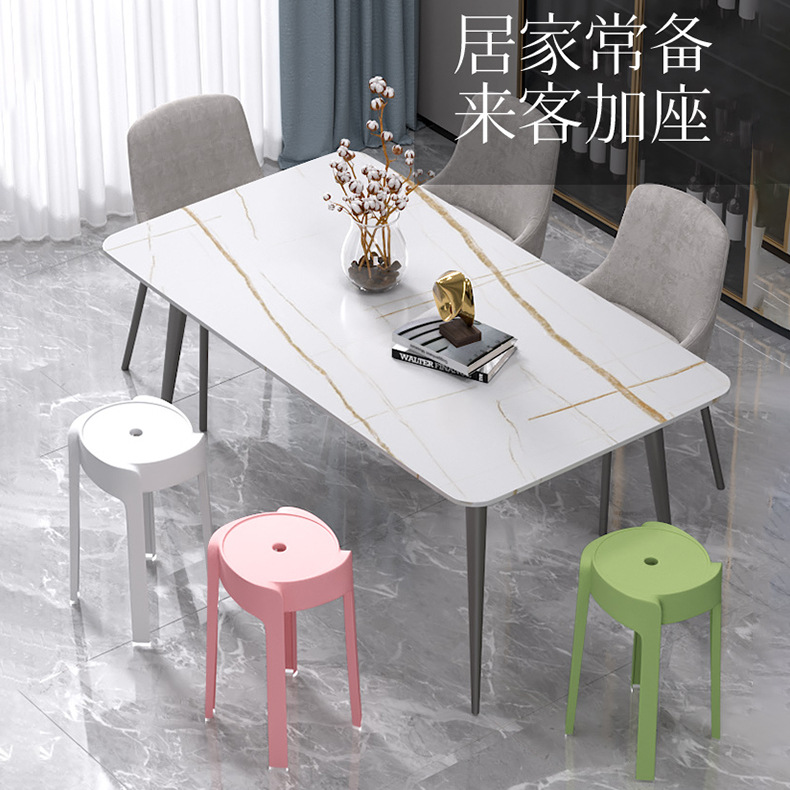 Plastic stool household round stool simple bench stackable folding windmill stool stall stool dining table round stool wholesale