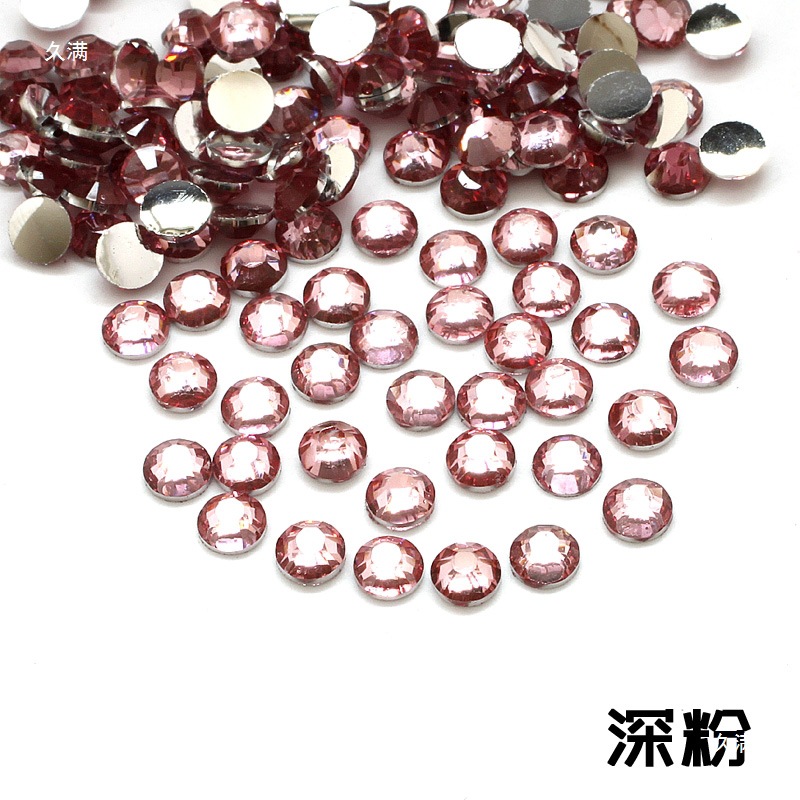 4mm Glass Flats Bottom Resin Rhinestone Iphone6S Mobile Phone Shell Handmade Hair Accessories DIY Material Package Set