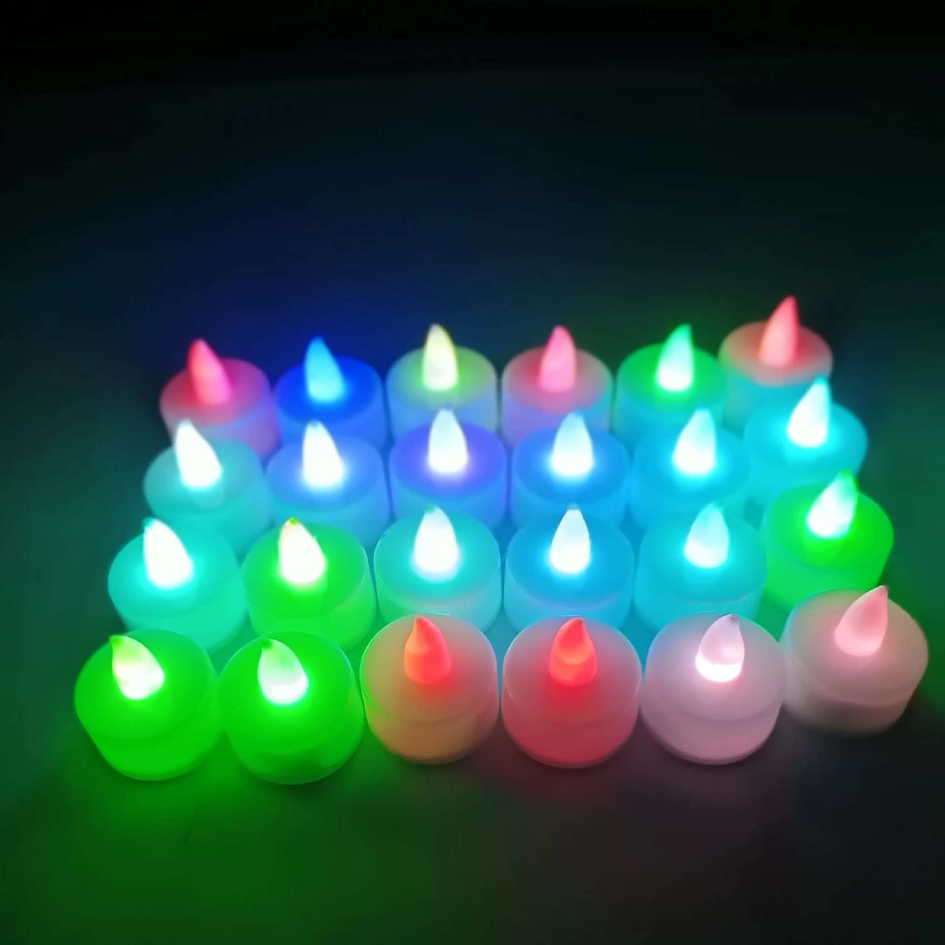 Led Digital Candle Light Small Tealight Round Smokeless Candle Led Heart Candle Valentine's Day Proposal Confession Props