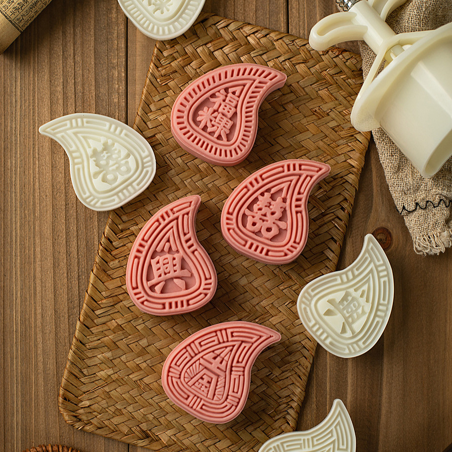 Форма для лунянки 50г 75г, красный персиковый рис Чаошань, ручное давление, форма для лунянки, рисовая печать