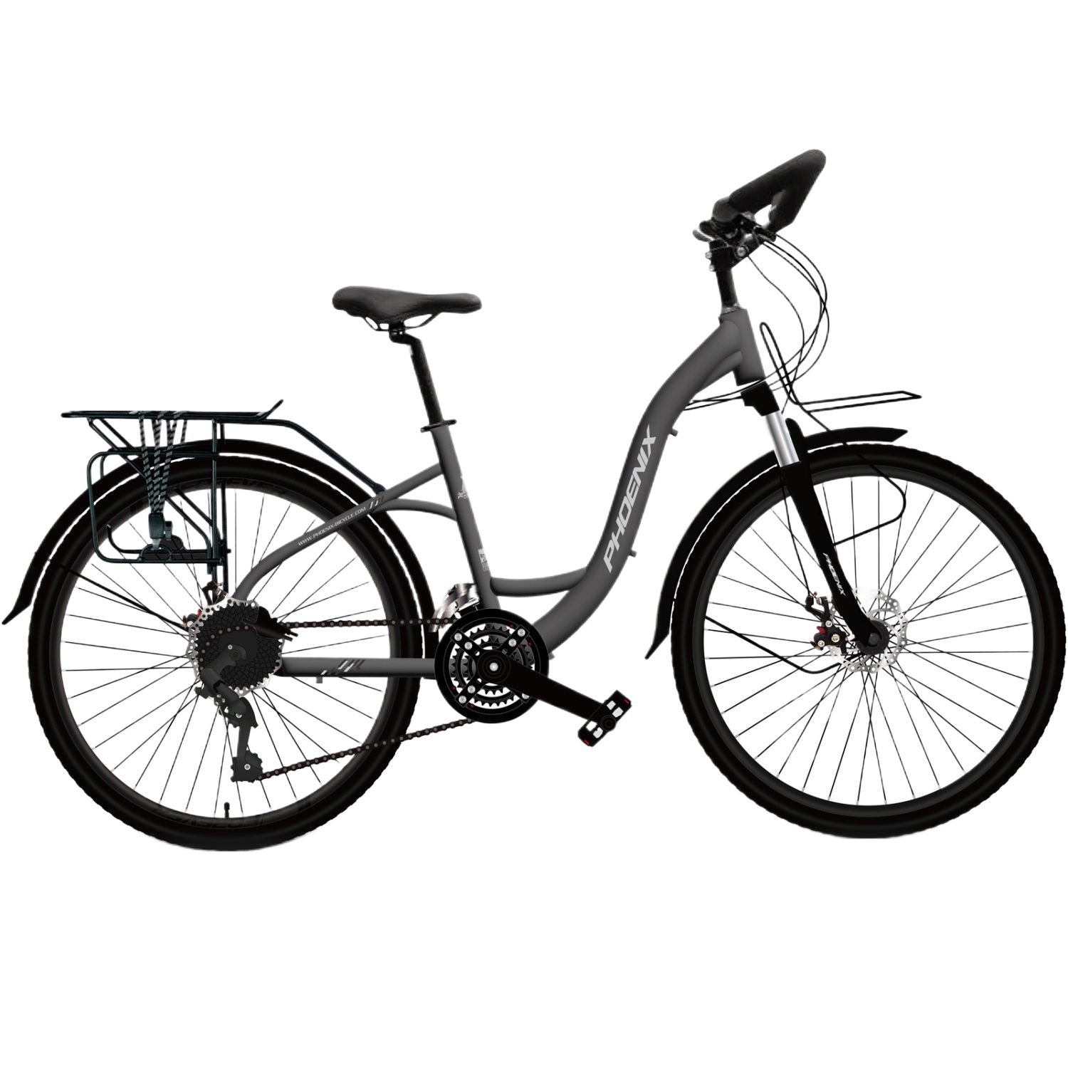 Phoenix Long-Distance Travel Bicycle Sichuan-Xizang Line Butterfly Handlebar Aluminum Alloy Hydraulic Disc Brake Blueprint Variable Speed Road Bicycle