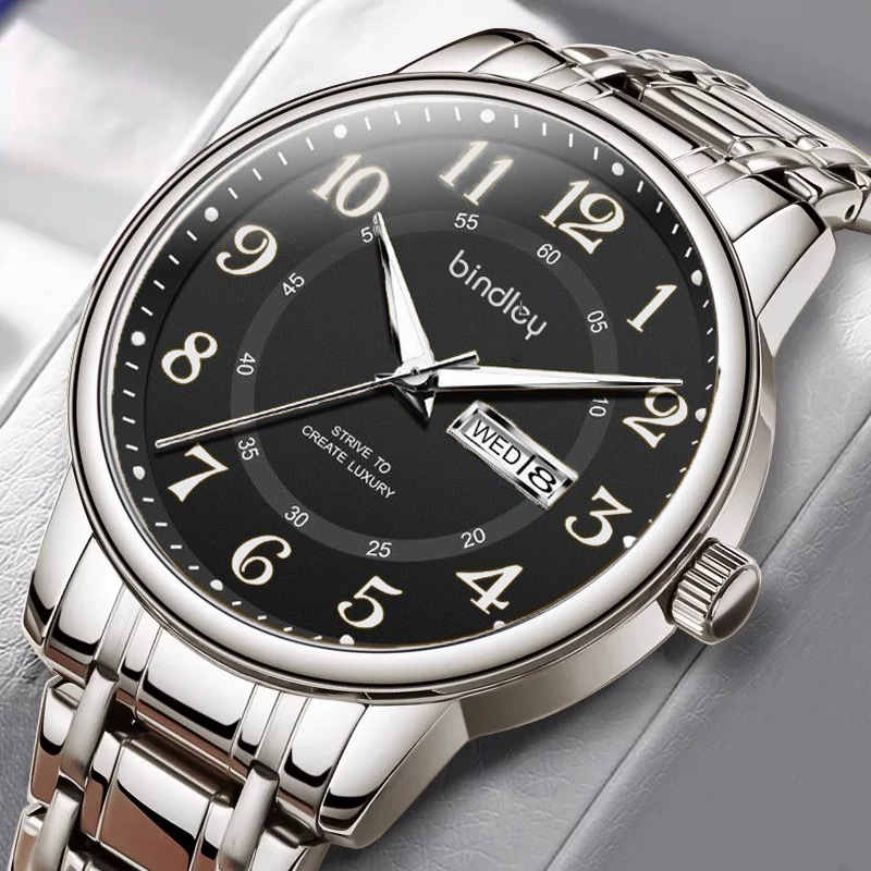 2025 New Men's Watch Advanced Sense Digital Old Man Watch Automatic Movement Double Calendar Quartz