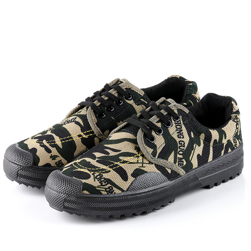 Liberation shoes wholesale men's shoes wear-resistant breathable training shoes military training shoes migrant workers site labor protection shoes rubber shoes work shoes