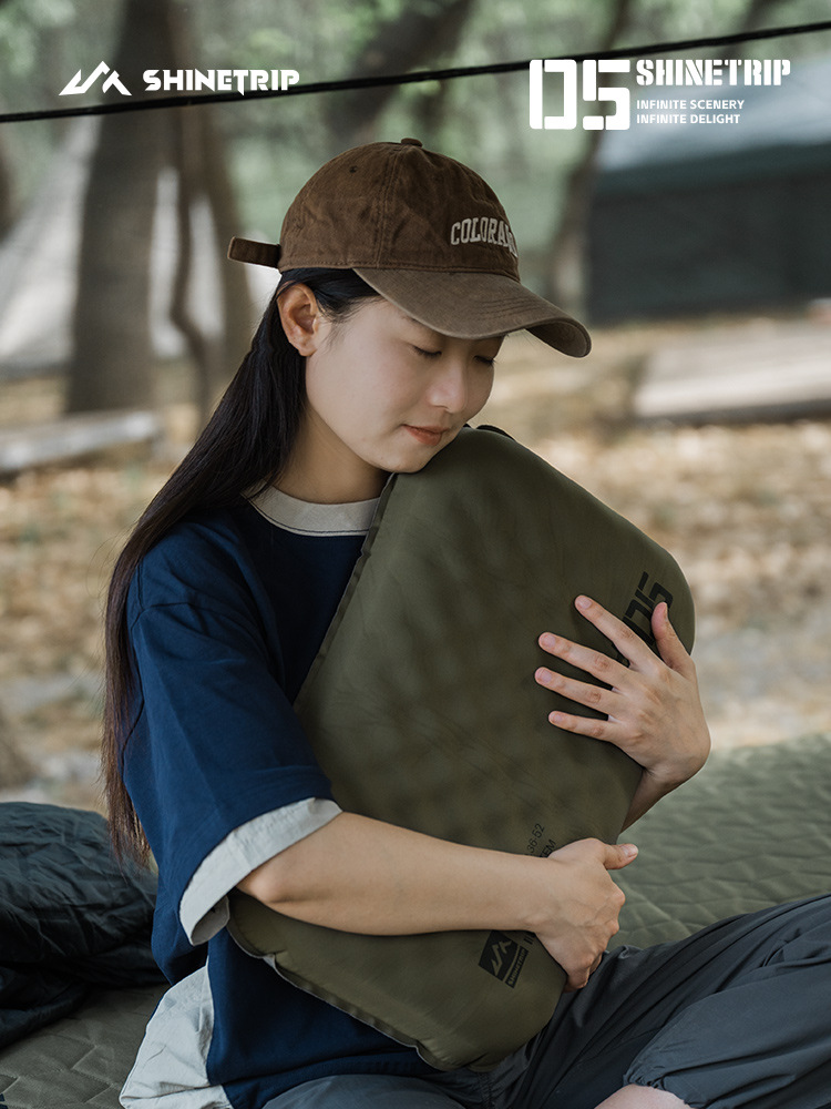 Shanqu New 05 Series Sponge Inflatable Two-in-One Lightweight Inflatable Pillow Super Small Storage Portable Comfortable Pillow