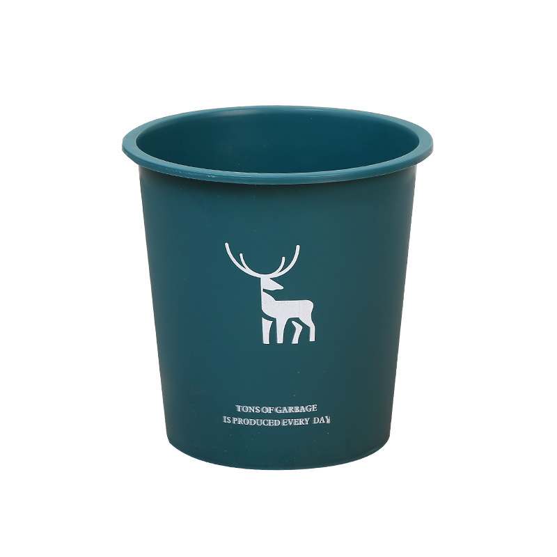 Factory wholesale non-lid trash can household simple and elegant non-lid trash can fresh printing household trash can