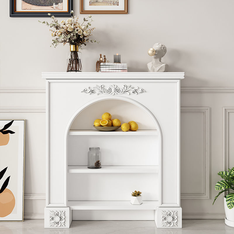 Скандинавский ретро, доступный роскошный входной шкаф, белый камин, декоративный шкаф, фотопродукция