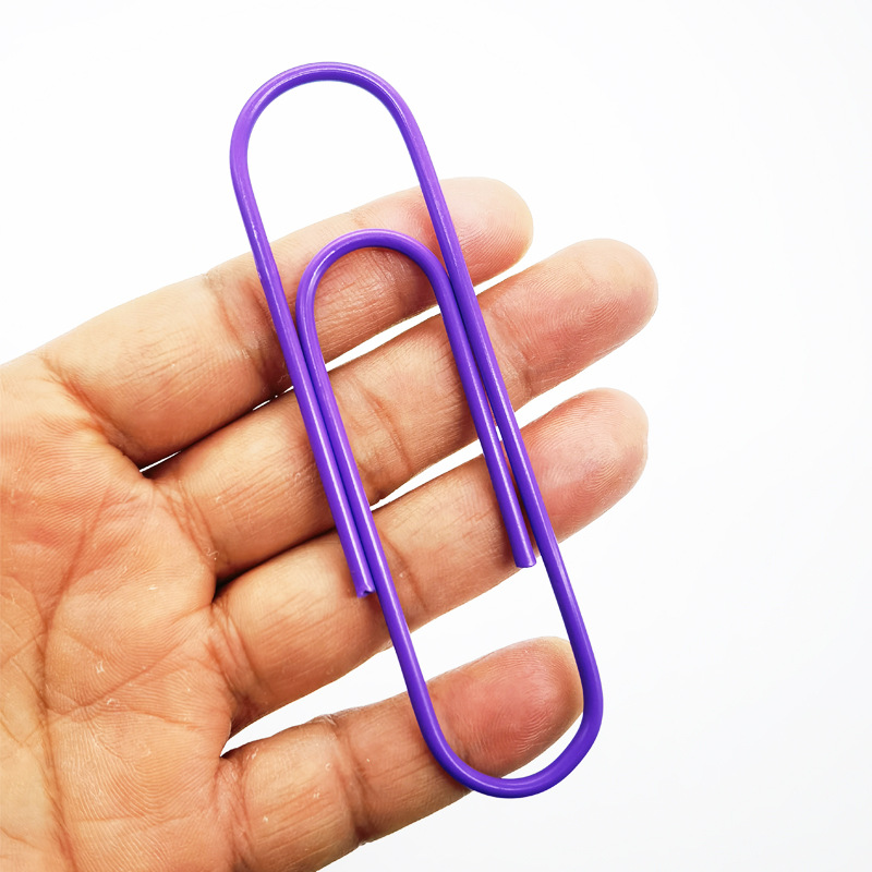 Wholesale Colorful Plastic Coated Paper Clips, Special-Shaped Paper Clips, Office Paper Clips 28/33/50mm Paper Clips Stationery
