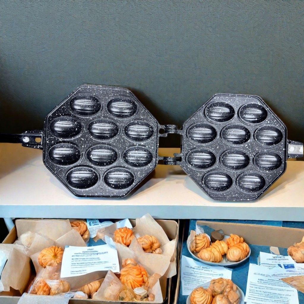 Household Non-Stick Egg Waffle Pan Baking Commercial Gas Cake Machine Biscuit Mold