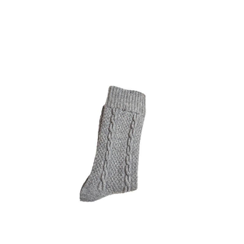 Wool Socks for Women, Autumn and Winter Style, Warm Twisted Mid-Calf Socks, Fleece-Lined and Thickened Slouch Socks, Winter Maternity Socks, Floor Socks