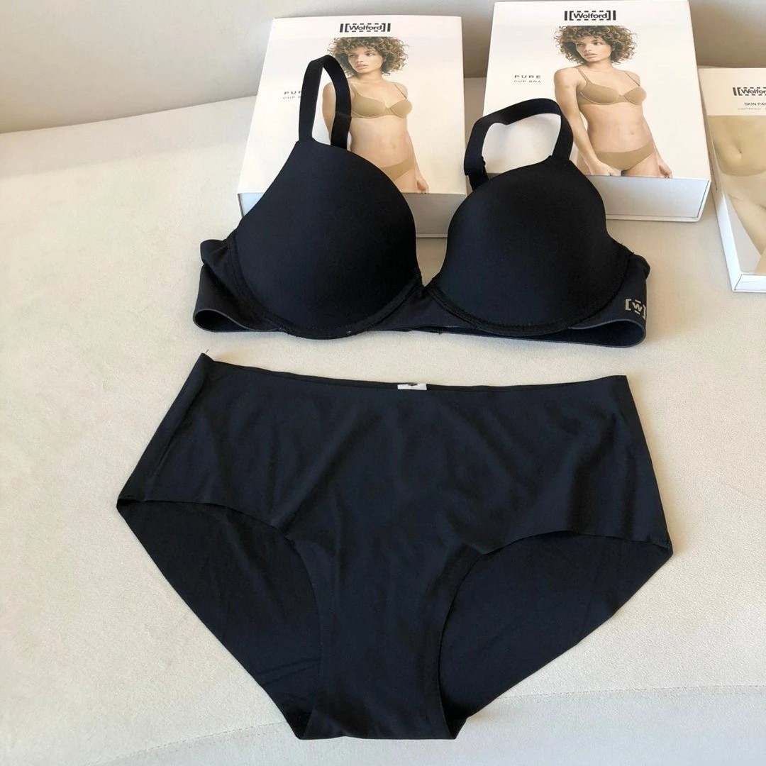 Special Clearance Wolford Wolford Underwear Intimates Set Seamless Push-Up Bra Stereo Steel Ring Thin Cup