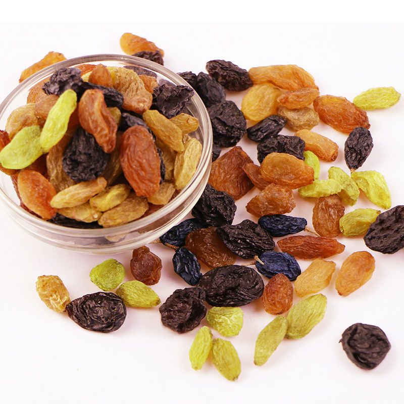 [Strict selection] Xinjiang four-color raisin wholesale a large number of 500g black gallon yellow green raisin