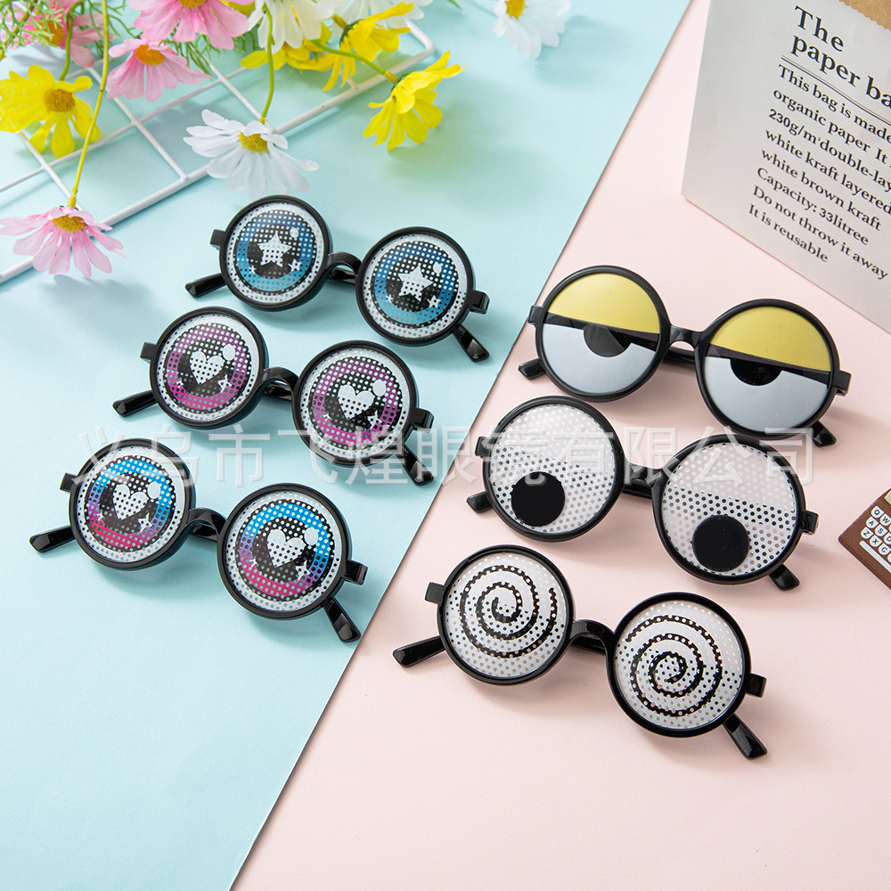 Креативные круглые вращающиеся очки смешные реквизиты для фото