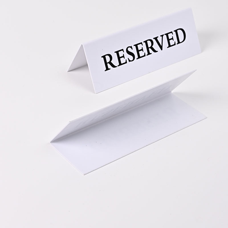 Seat Reservation Acrylic Inverted Triangle Table Card Customized Hotel Restaurant Reservation Table Hotel Reservation Display Card