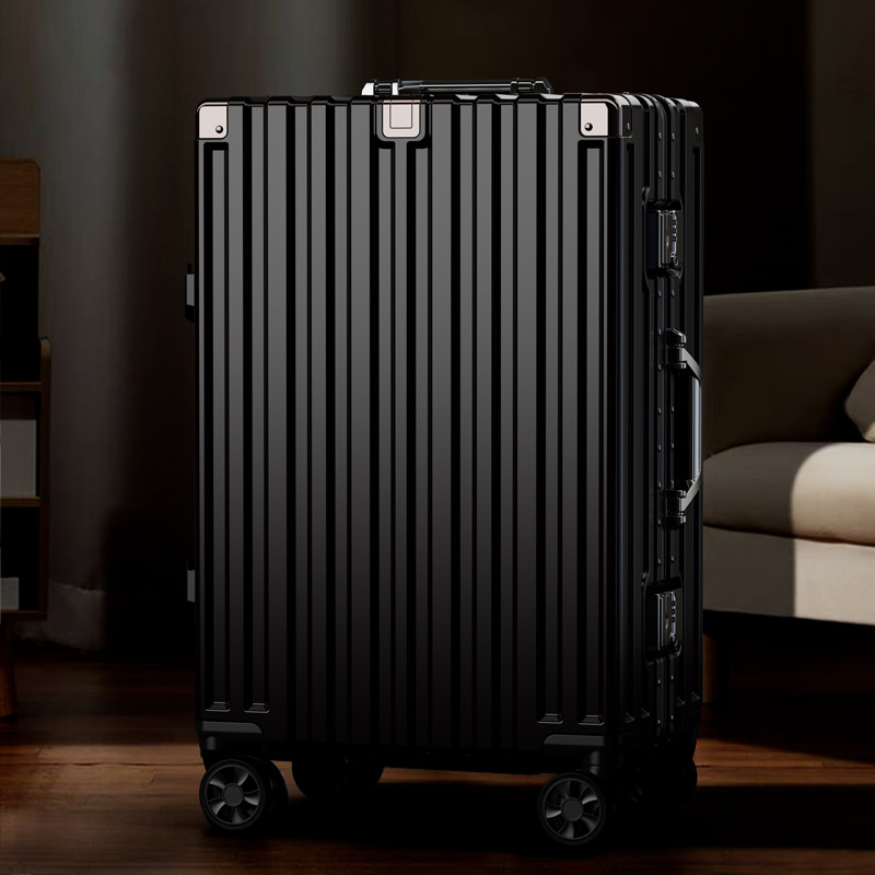 Luggage Suitcase for Women 2025 New Silent Universal Wheels Strong and Durable Large Capacity Aluminum Frame Men's Password Trolley Suitcase
