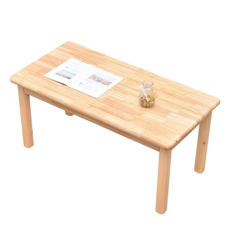 Kindergarten Table and Chair Solid Wood Table Children's Baby Study Table Game Table Toy Table Dining Table Oak Table Long Table
