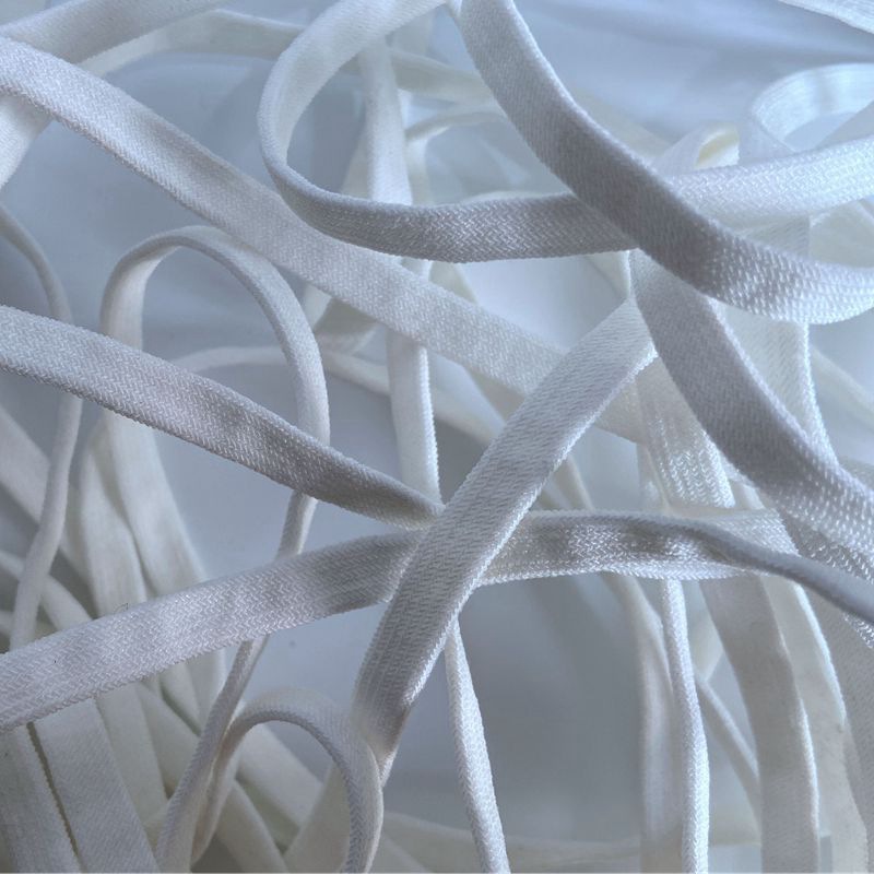 Spot wholesale 6mm8mm black and white spandex bag root Elastic Hollow flat shoelaces lazy elastic shoelaces color