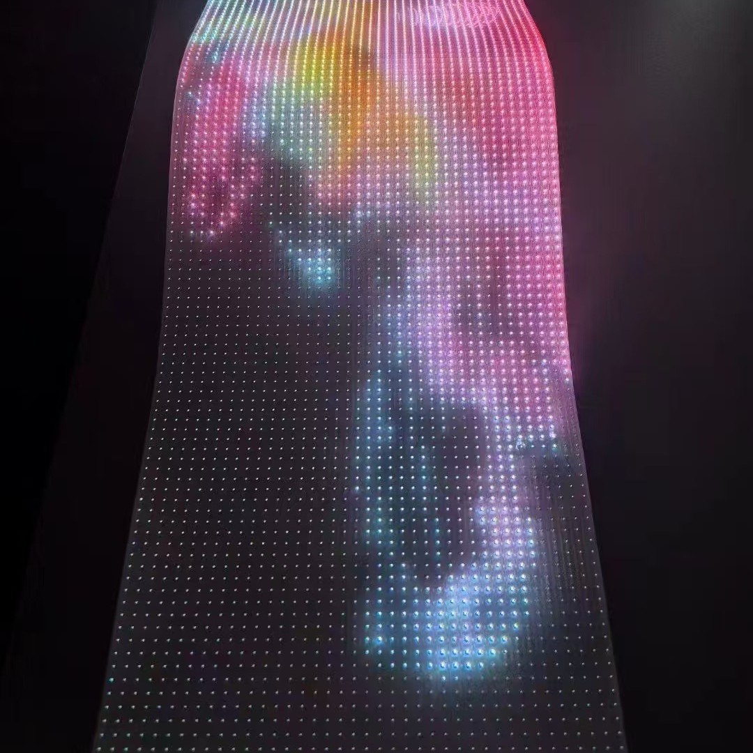 Flexible Led Advertising Screen Led Soft Screen Transparent Crystal Film Screen Can Be Attached to Ultra-Thin Led Transparent Film Screen Display