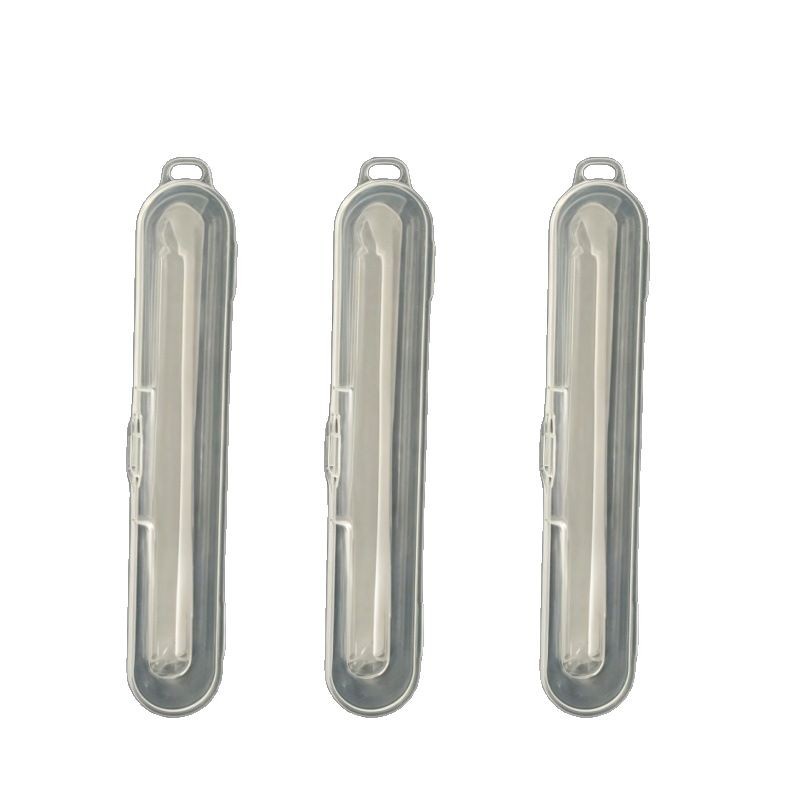 Transparent PP storage box plastic box spoon tableware single storage dust-proof box portable box baby fork spoon packaging box