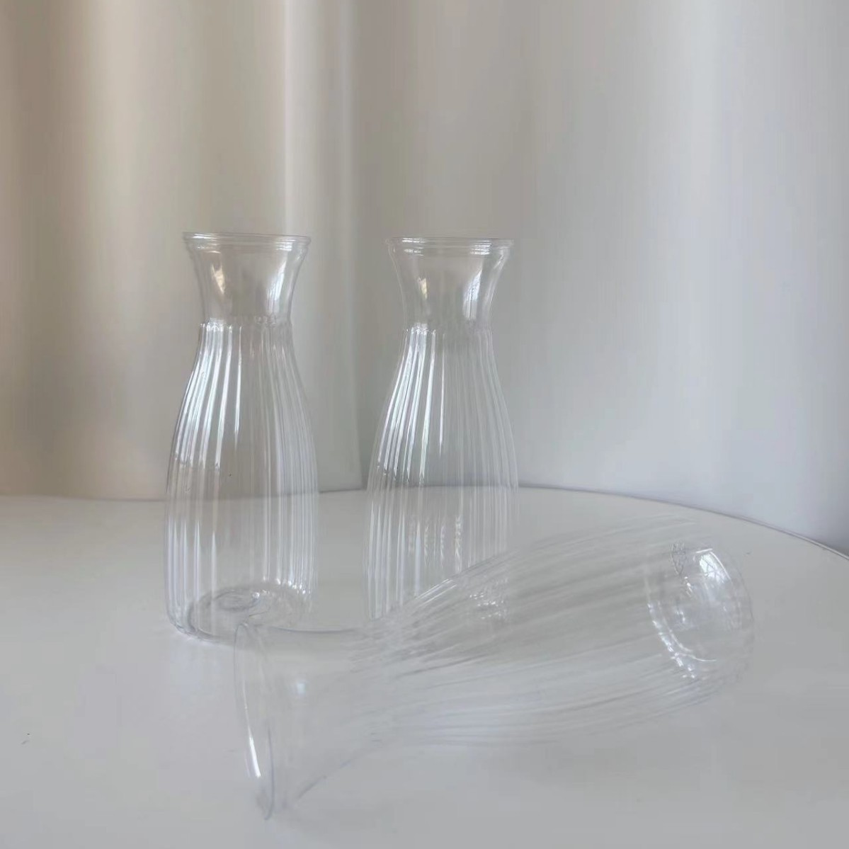 Nordic Style Plastic Vase Modern Simple Creative Drop-resistant Floriculture Desktop Ornaments Flower-arrangement Hydroponic Transparent Vase