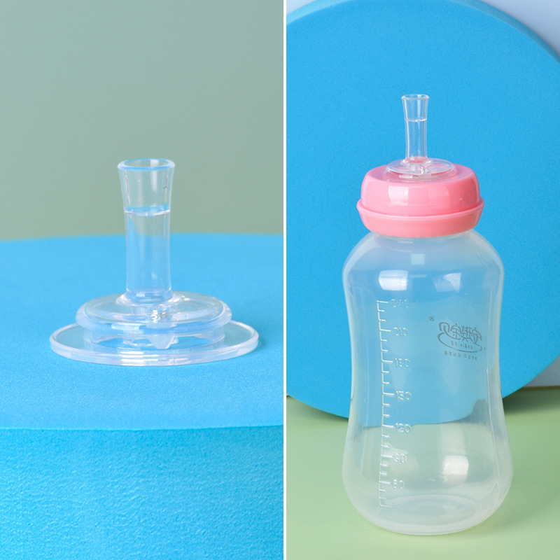 Universal 3.7cm standard mouth feeding bottle straw accessories standard caliber nipple adapter gravity ball drinking nozzle water nozzle