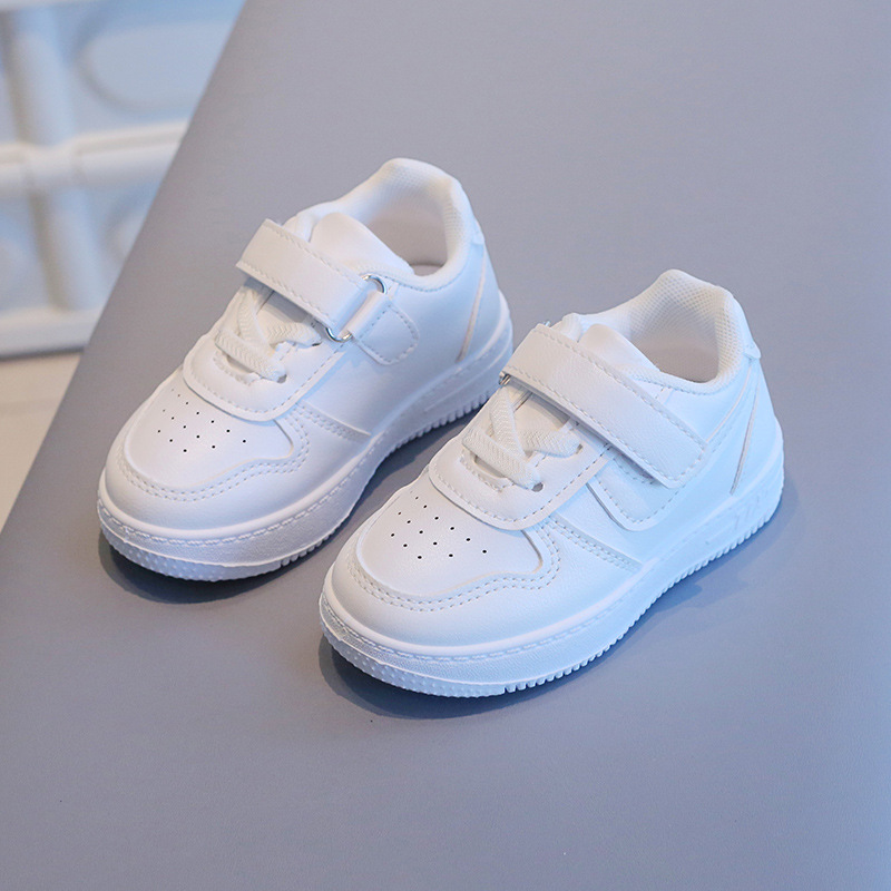 Children's Shoes 2023 Spring and Autumn Sports Shoes Boys and Girls Small White Shoes Board Shoes Soft Sole Baby Shoes Single-layer Shoes