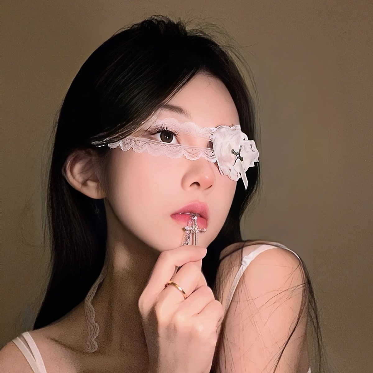 Хэллоуин, маска монахини, реквизиты для косплея, лолита, кружевная маска, темные аксессуары для волос, декор для создания атмосферы