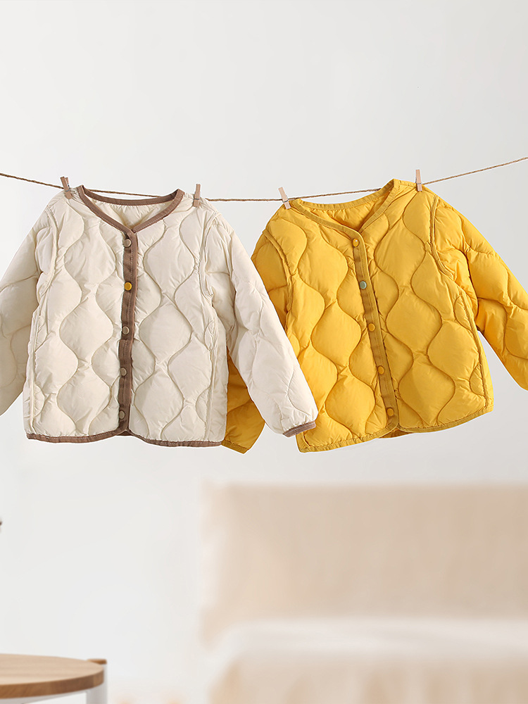 New National Standard 90 White Duck Down Jacket for Children Lightweight Clothes for Boys and Girls Baby Autumn and Winter Down Liner