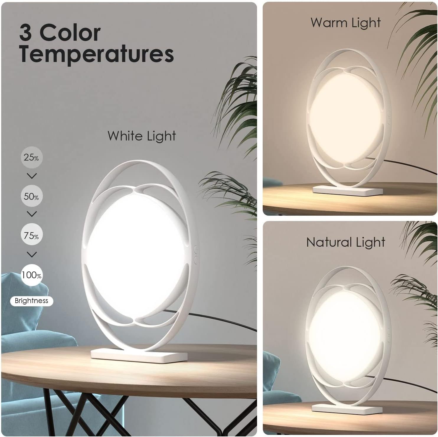 Новая фототерапевтическая лампа, лампа для эмоциональной терапии, настольная лампа