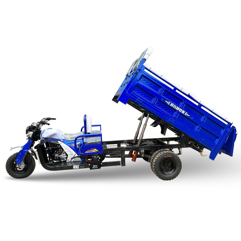 Three-Seater Fuel Three-Wheeled Motorcycle, Five-Wheeled Tricycle, Three-Bouncer, Water-Cooled, Self-Unloading, Load-Bearing, Export Quality, Cross-Border