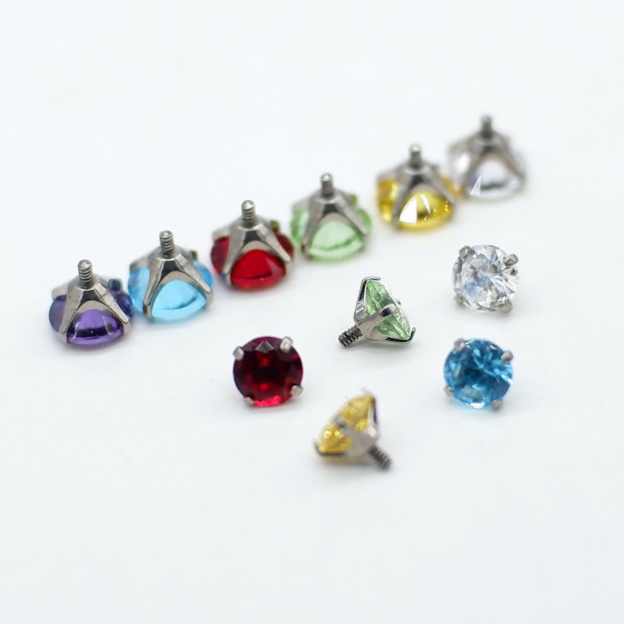 Серьги с внутренней резьбой из нержавеющей стали, с цирконием, пирсинг, ювелирные аксессуары