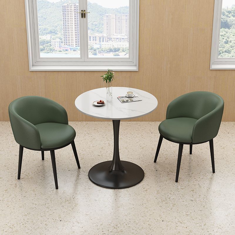 Modern Negotiation Table Rock Board Table and Chair Combination Office Leisure Milk Tea Coffee Shop Rental Room Home Round Table Dining Table