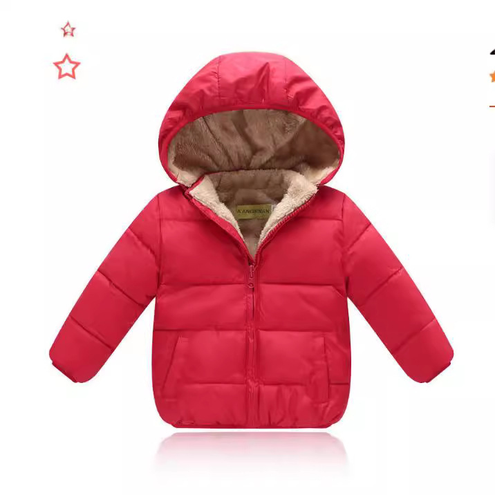 Оптовая зимняя куртка для детей, утолщенная, с капюшоном