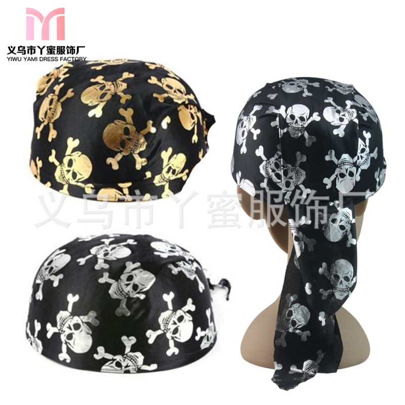 Хэллоуинская вечеринка, пиратская повязка на голову, череп, пиратская шляпа, костюм для сценического выступления, Пираты Карибского моря