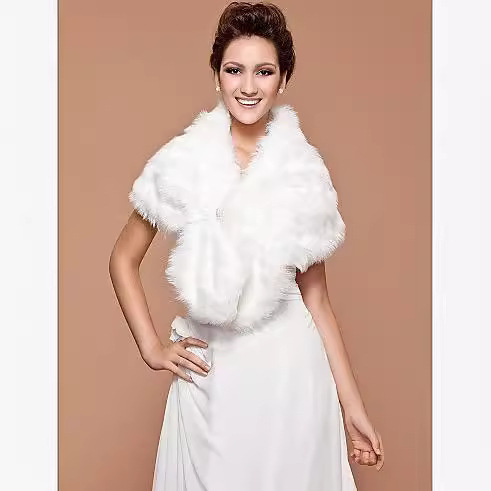 Autumn and winter fur shawl fur fur shawl waistcoat fox rabbit fur bride shawl plush shoulder women