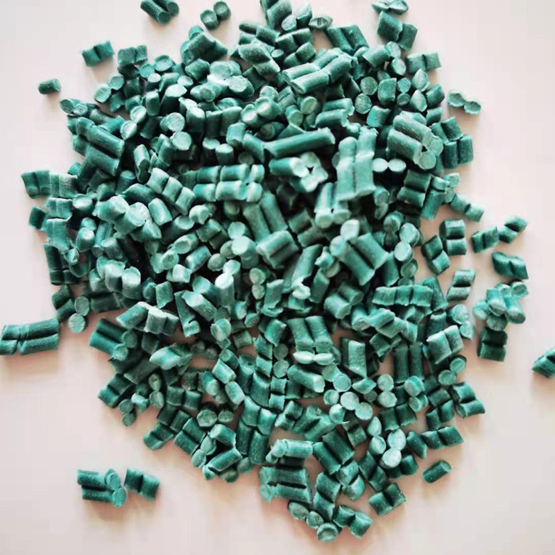 Factory wholesale pipe fittings pvc plastic particles dark green recycled particles wire and cable injection molding particles